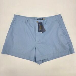 POLO RALPH LAUREN CHINO SHORTS WOMENS SIZE 14 LIGHT BLUE NEW CLASSIC PREPPY
